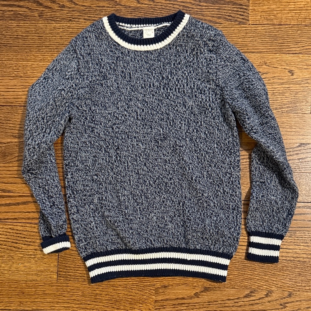 Boys Crewcuts Navy and White Sweater